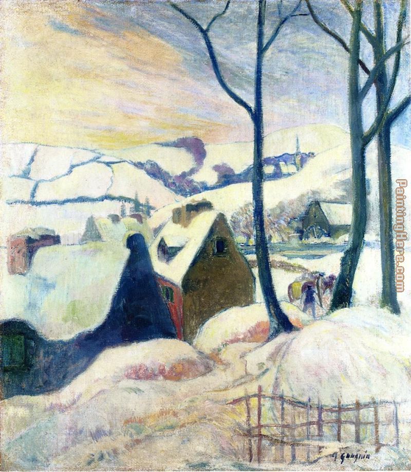 Paul Gauguin Village in the Snow